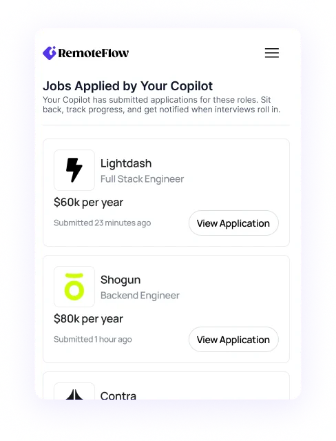 Track your applications
